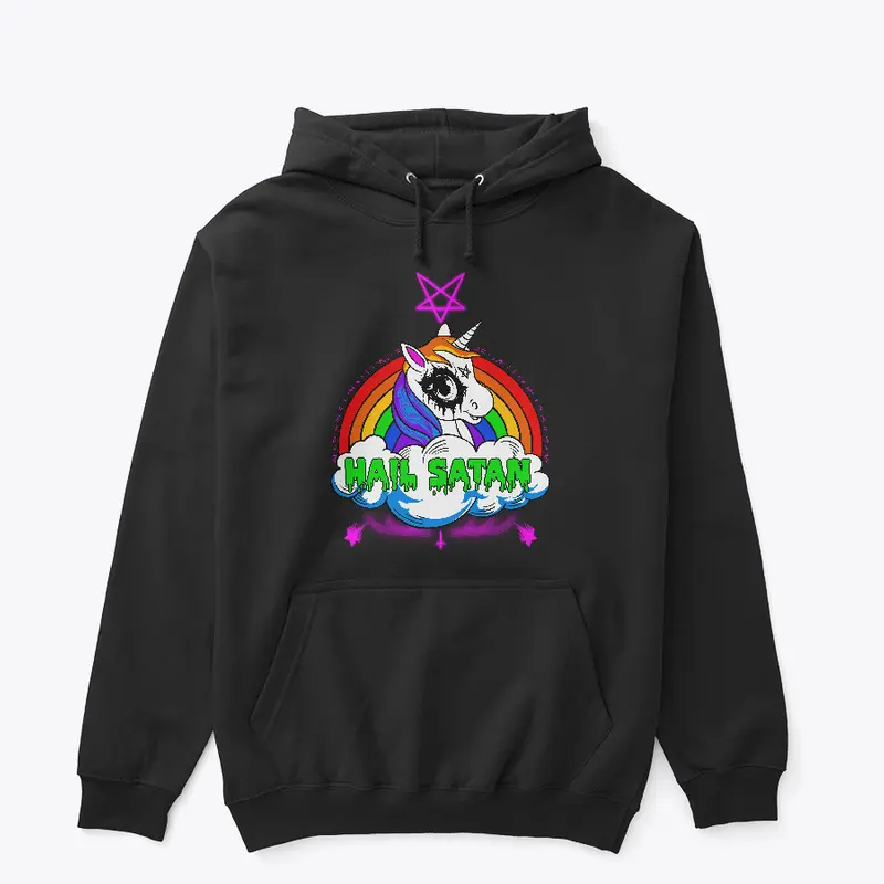 Unicorn Hail Satan Hoodie