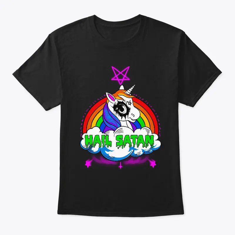 Unicorn Hail Satan T-Shirt