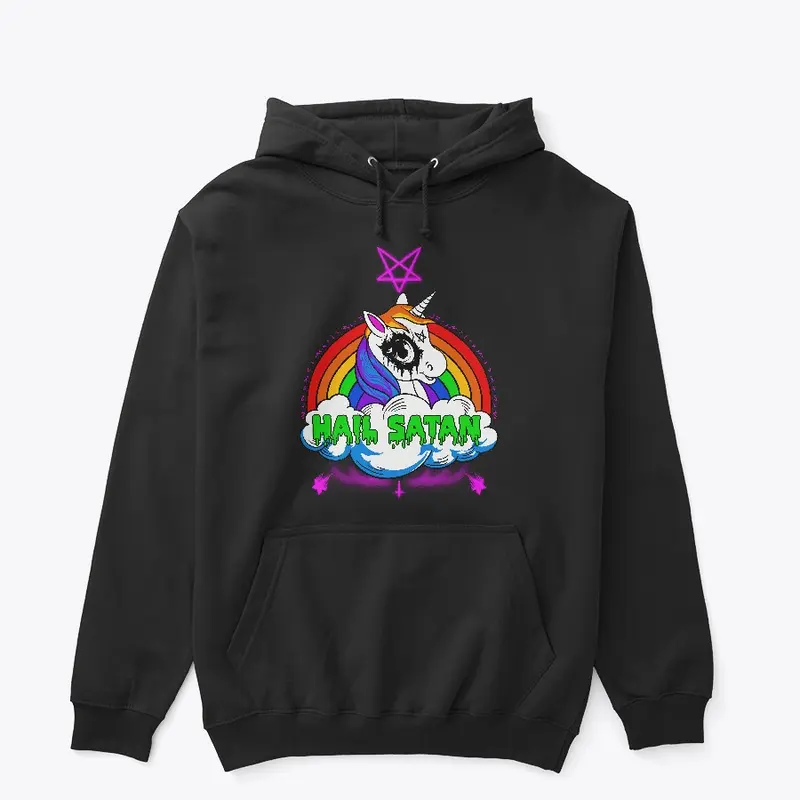 Unicorn Hail Satan Hoodie