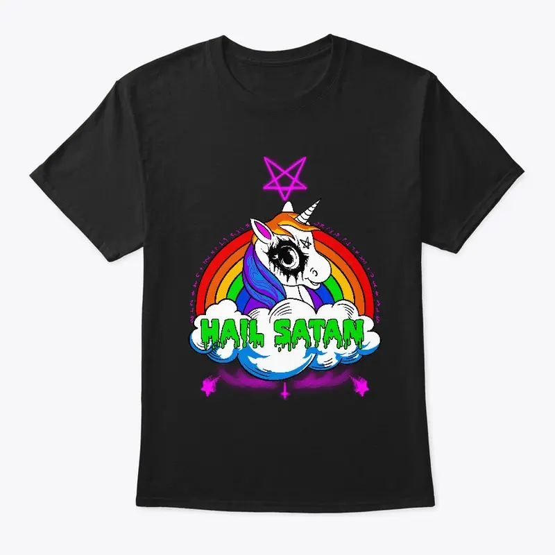 Unicorn Hail Satan T-Shirt